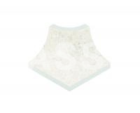 Плинтус радиальный внешн. угол KERASTEP STONE531 White  77х77 мм R9