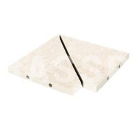 Решетка угол ( из 2-х частей) KERASTEP STONE 538 White 300х300х30, R12/C