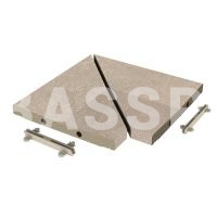 Решетка угол (из 2-х частей) Exagres ESSENZA 568 Creta  300х300х30 мм R12/C