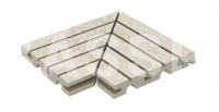 Решетка угол (из 2-х частей) KERASTEP URBAN 348 Ivory 245х330х30 мм R12/C