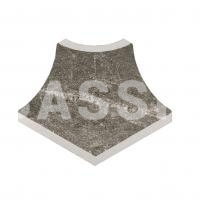 Плинтус радиальный внеш. угол KERASTEP MARBLE  421 Moca 50х50 мм R9