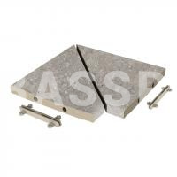Решетка угол ( из 2-х частей) KERASTEP STONE 558 Pearl  300х300х30, R12/C