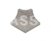 Плинтус радиальный внешн. угол KERASTEP STONE 551 Pearl  77х77 мм R9
