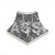 Плинтус радиальный внеш. угол KERASTEP MARBLEl 441 Ceniza 50х50 мм R9