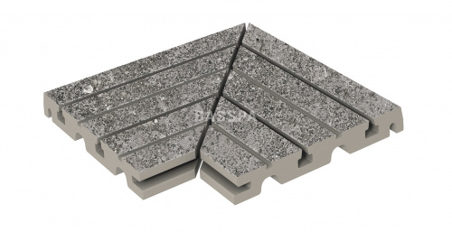 Решетка угол (из 2-х частей) KERASTEP URBAN 388 Iron 245х330х30 мм R/12C фото в интернет-магазине Basspa