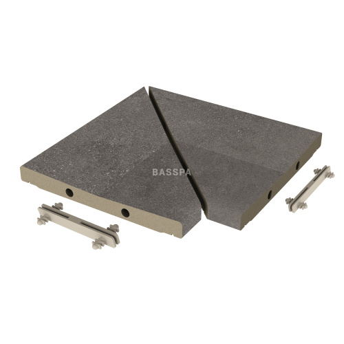 Решетка угол (из 2-х частей) Exagres ESSENZA 598 Grafito 300х300х30 мм R12/C фото в интернет-магазине Basspa