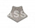 Плинтус радиальный внешн. угол KERASTEP STONE 551 Pearl  77х77 мм R9