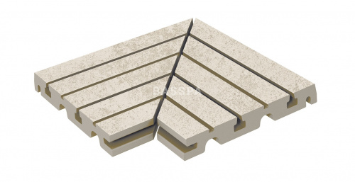Решетка угол (из 2-х частей) KERASTEP URBAN 348 Ivory 245х330х30 мм R12/C фото в интернет-магазине Basspa