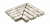 Решетка угол (из 2-х частей) Exagres Opera Ivory 245х330х30 мм R12/C