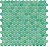 Керамическая мозаика Agrob Buchtal Loop 22,3x6,5 мм, цвет sea green glossy