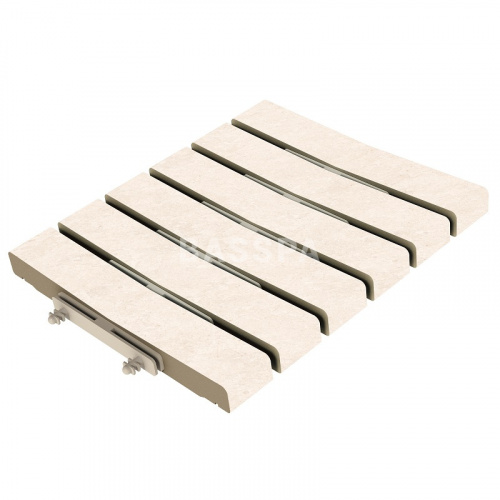 Решетка перелива KERASTEP STONE 538 White 245х245х30, R12/C фото в интернет-магазине Basspa